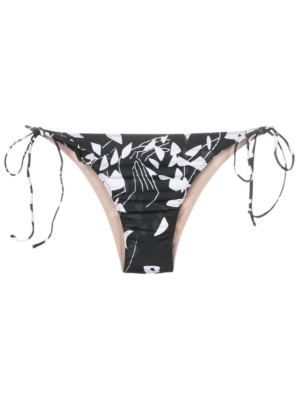 Clube Bossa Abstract-pattern Stretch Bikini-bottoms In Black