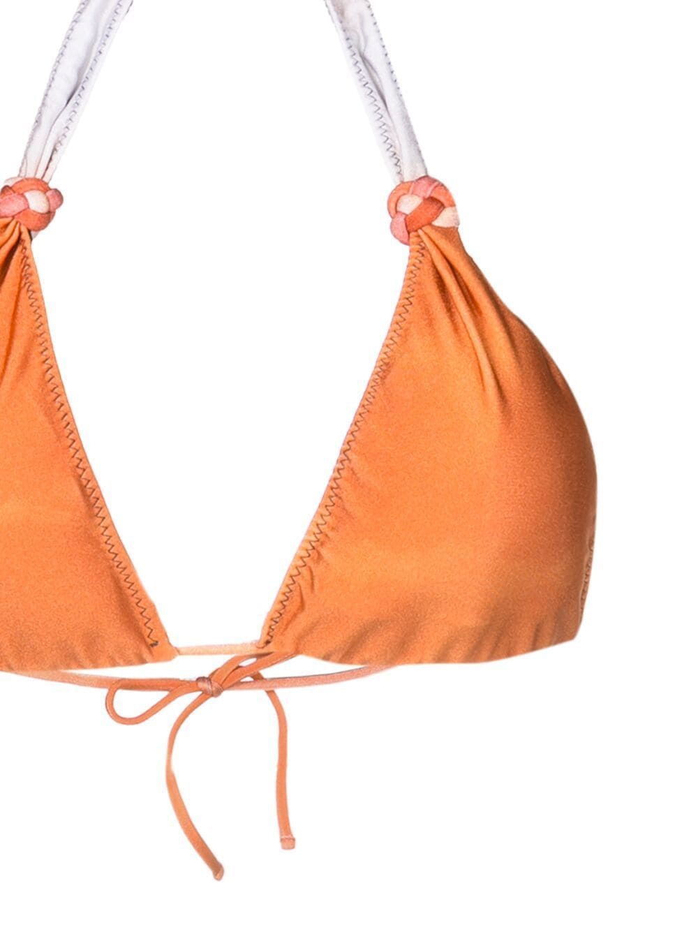 Shop Clube Bossa Braided Ring-detail Bikini Top In Orange
