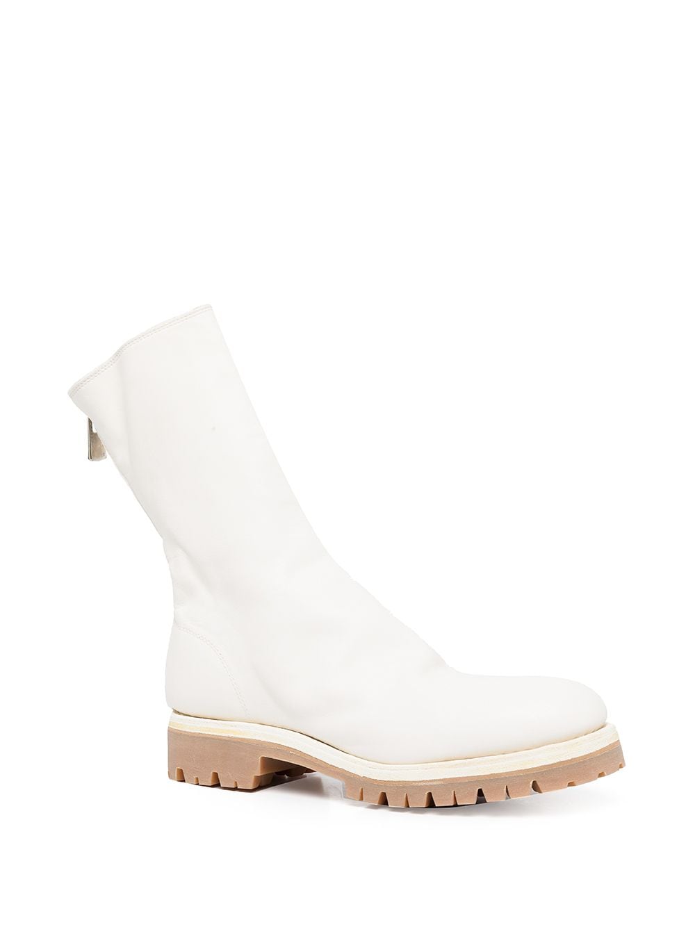 Shop Guidi Zip-fastening Leather Ankle Boots In Weiss