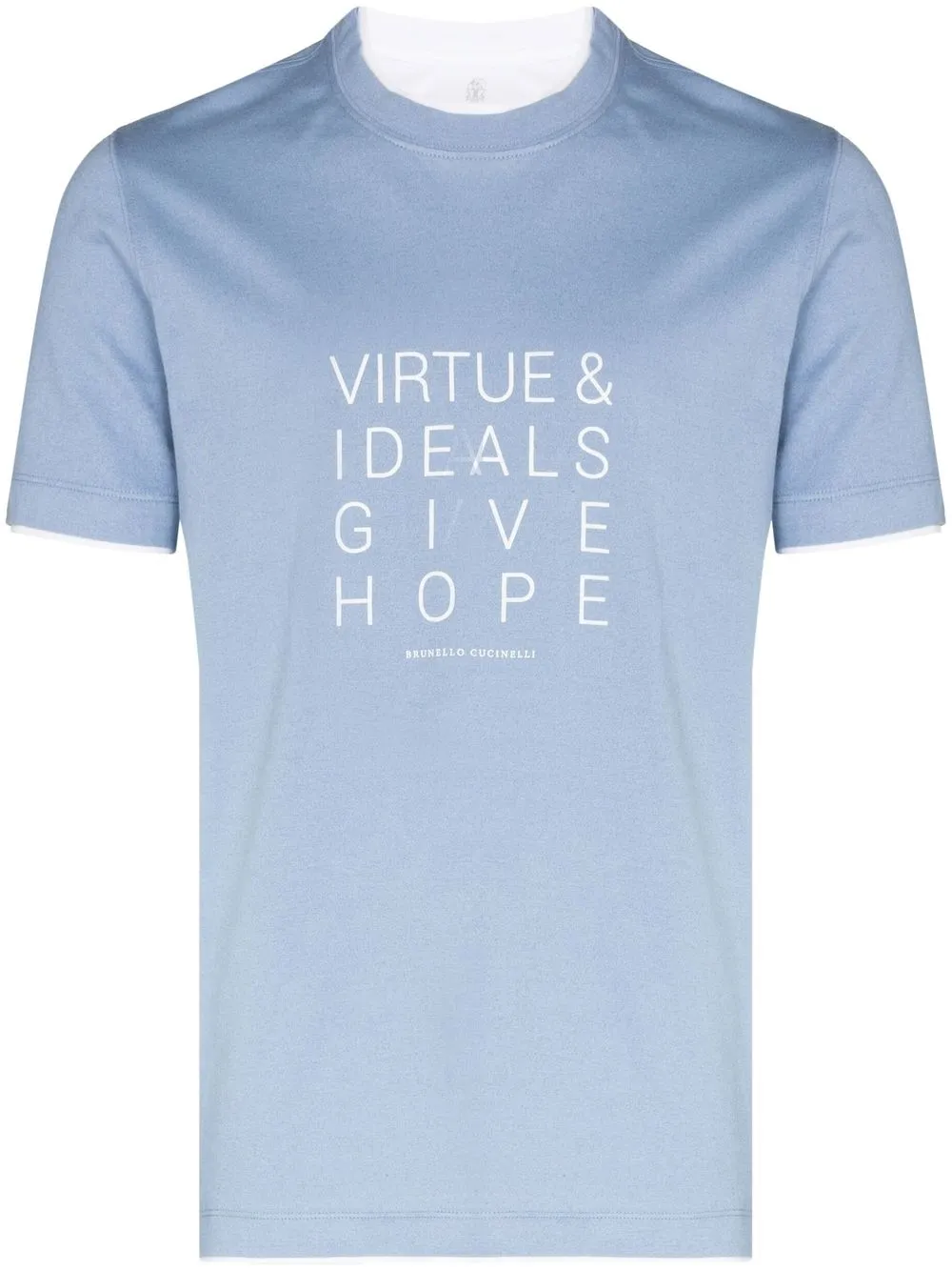 Brunello Cucinelli graphic-print T-shirt | Blue | Image 1