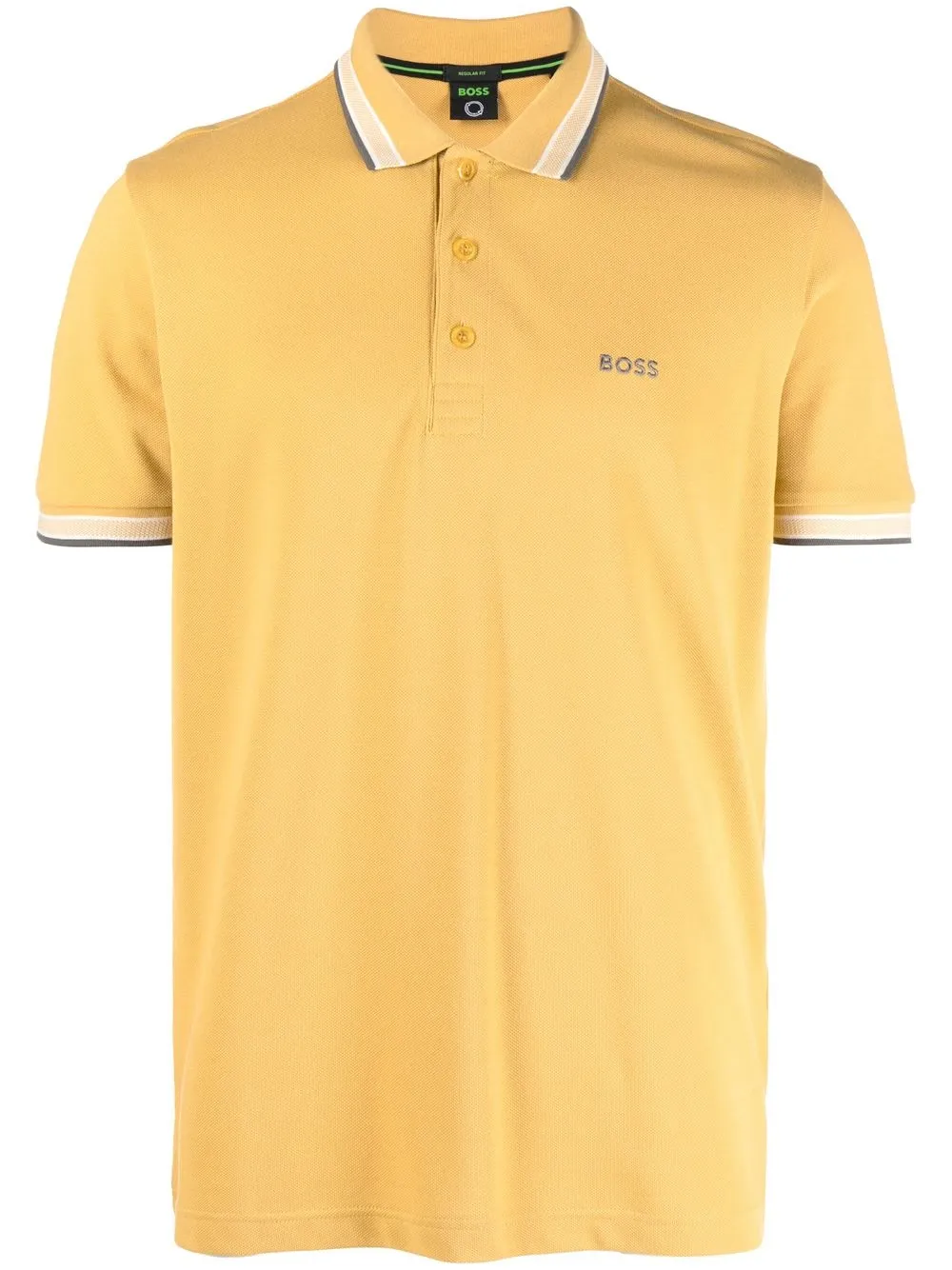 

BOSS logo-embroidered polo shirt - Yellow