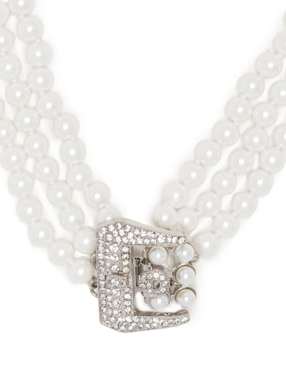 

Kenneth Jay Lane crystal-embellished pearl necklace - White