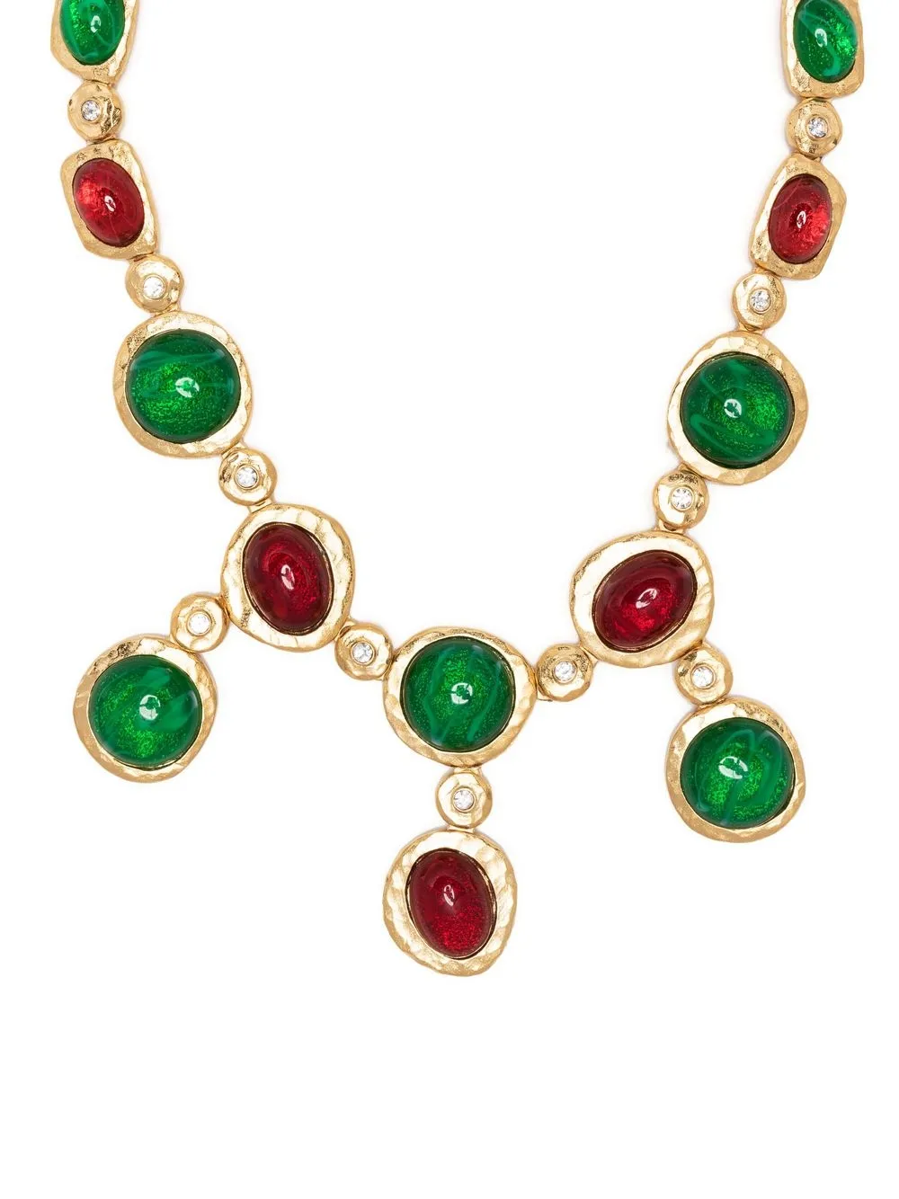 

Kenneth Jay Lane collar con detalles de piedras - Dorado