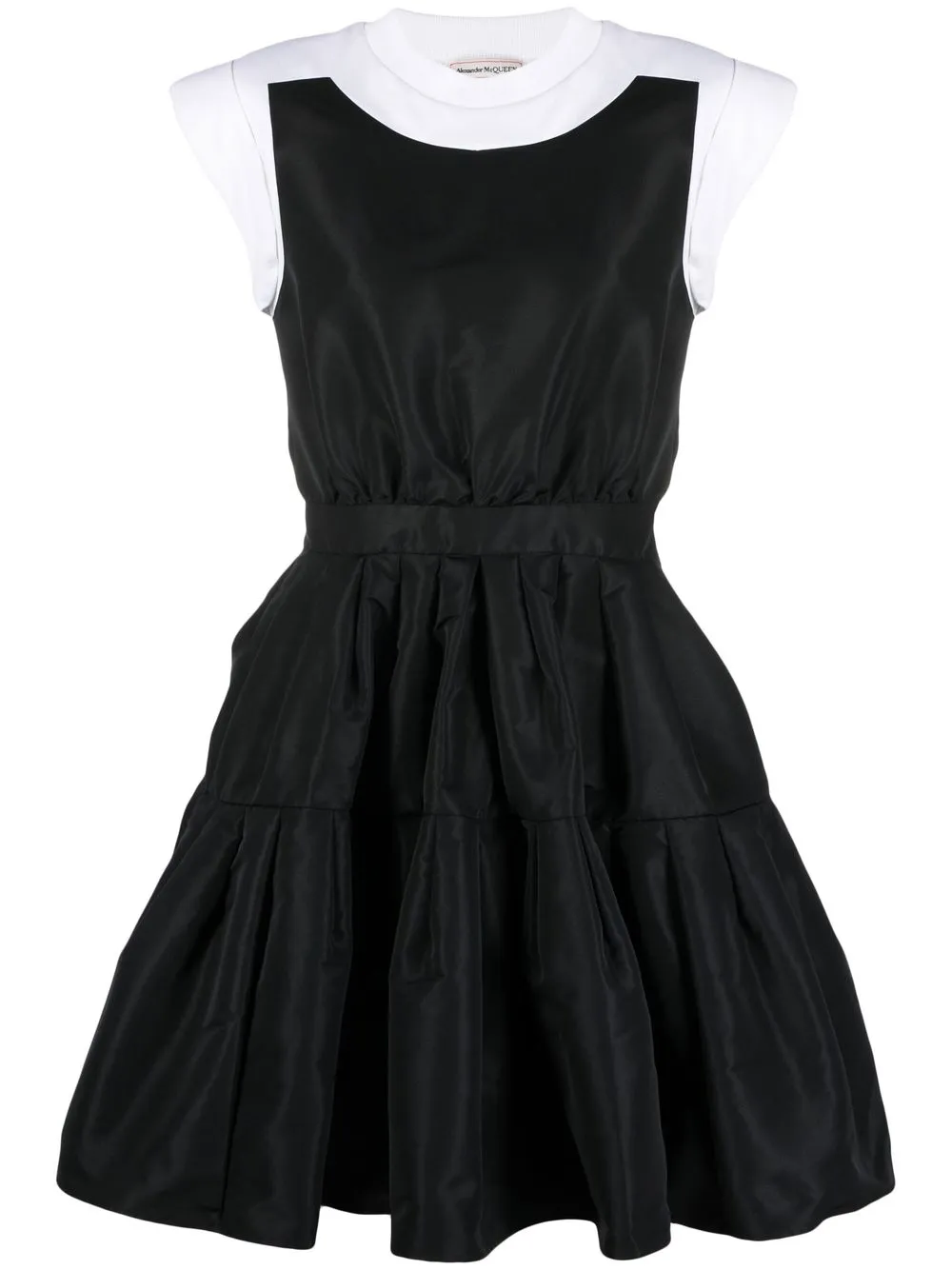 

Alexander McQueen two-tone flared dress - Black