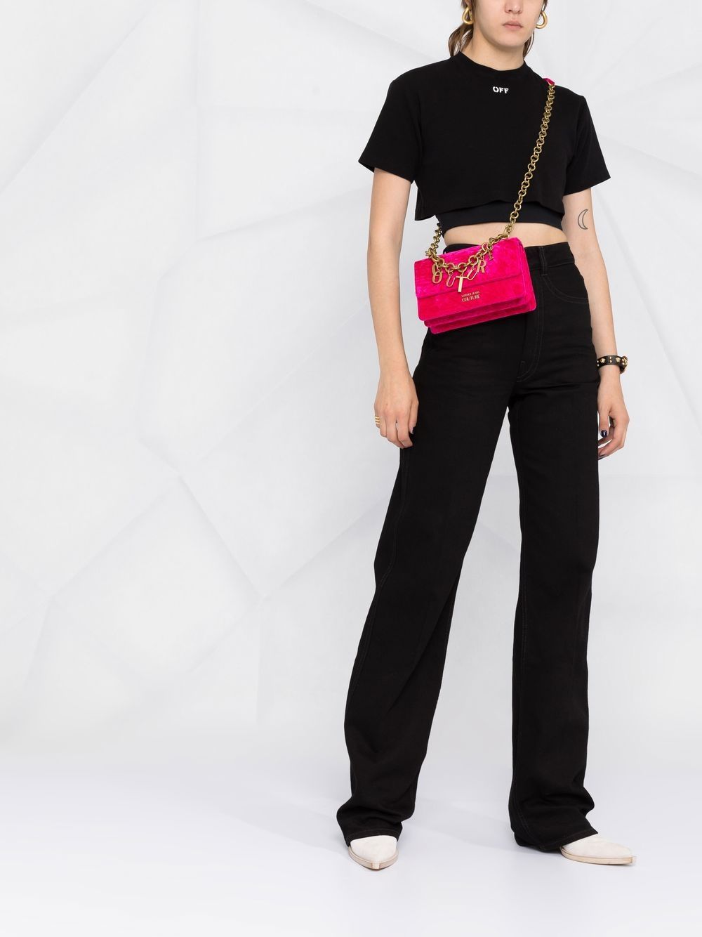 Versace Jeans Couture Versace Jeans Logo Crossbody Bag Pink Plastic  Polyurethane ref.752186 - Joli Closet