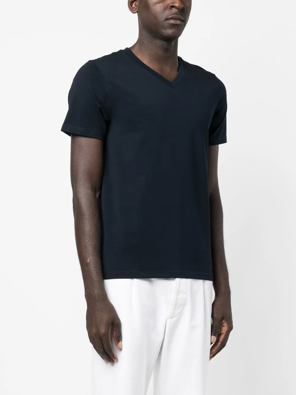 Shop Filippa K V-neck Short-sleeve T-shirt In 蓝色