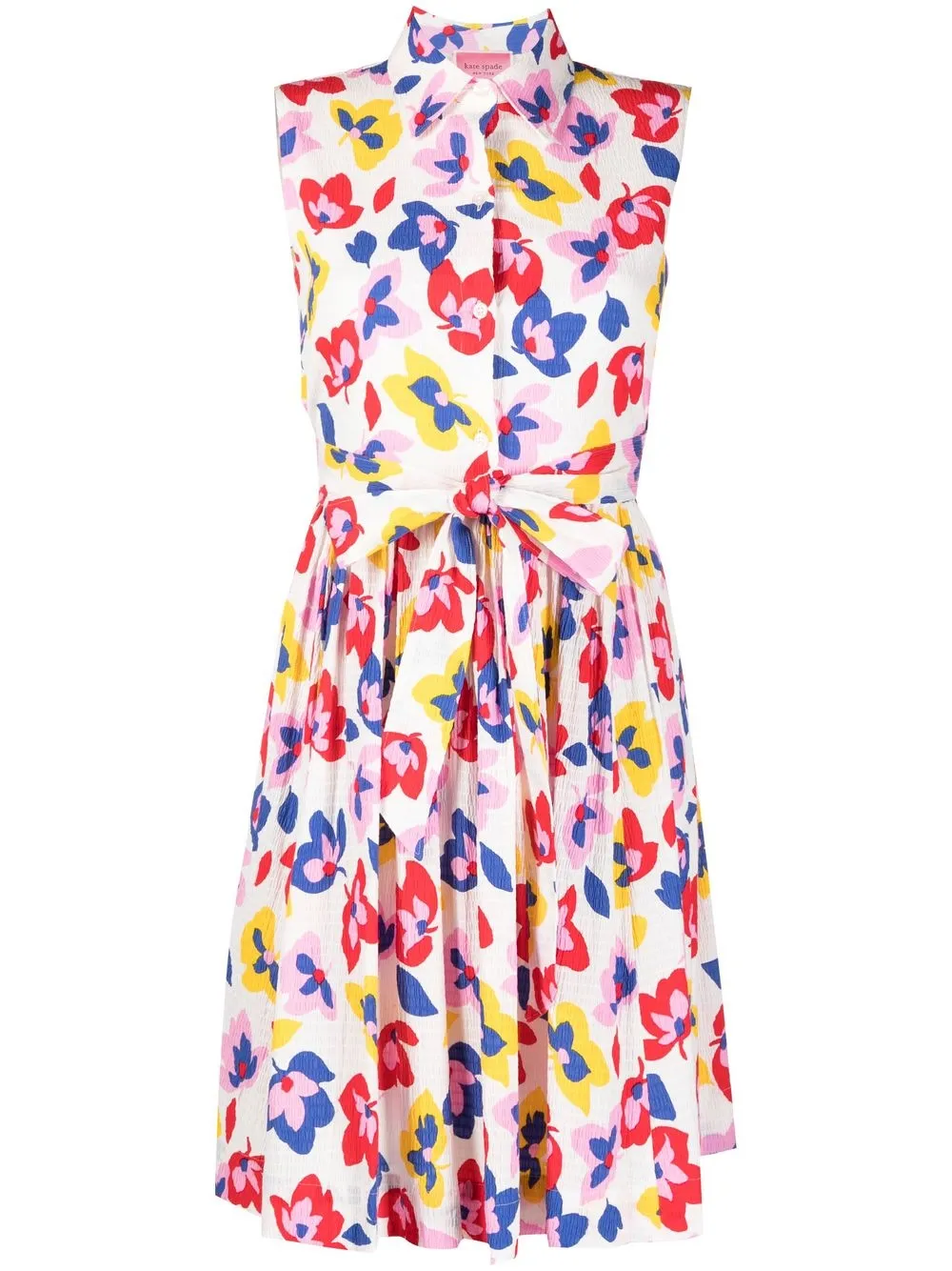 

Kate Spade floral-print sleeveless shirt dress - White