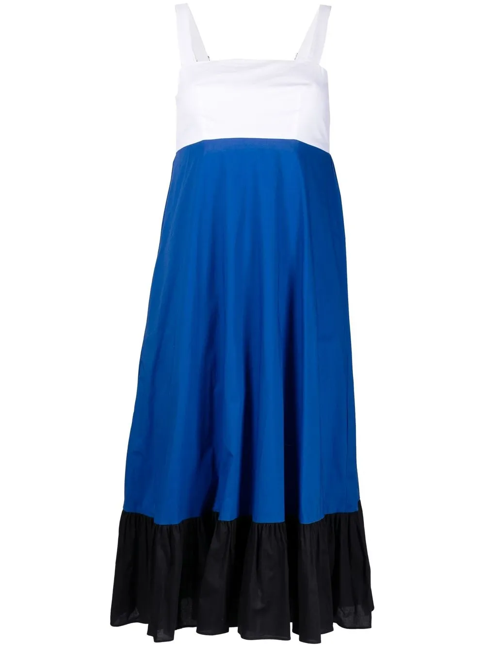 

Kate Spade vestido fruncido con diseño color block - Azul