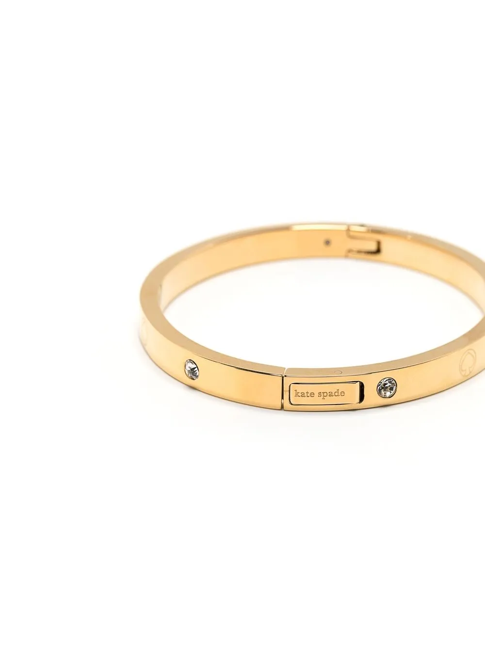 Shop Kate Spade Embellished Bangle Bracelet In Gold