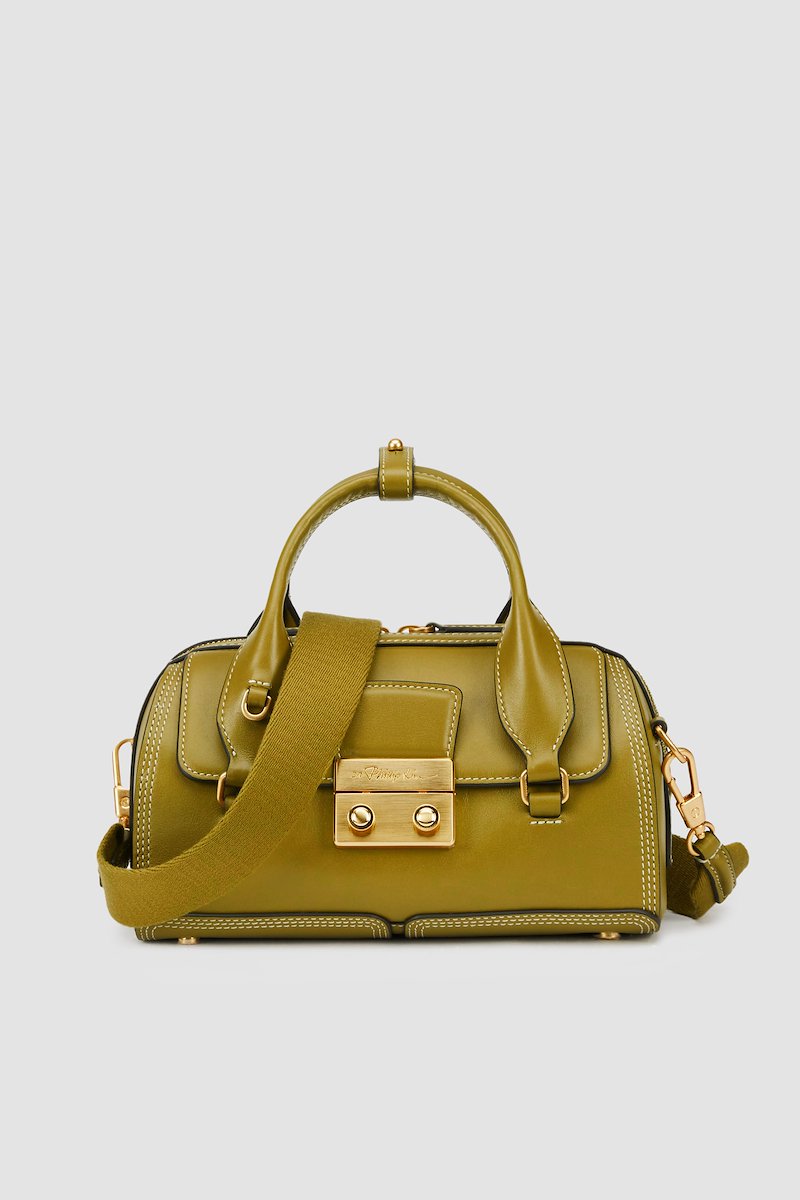 Pashli Duffle-neutrals #0 Pashli Duffle, toffee calf leather gold-tone logo plaque two top handles adjustable detachable shoulder strap front flap pocket top zip fastening main compartment- 0