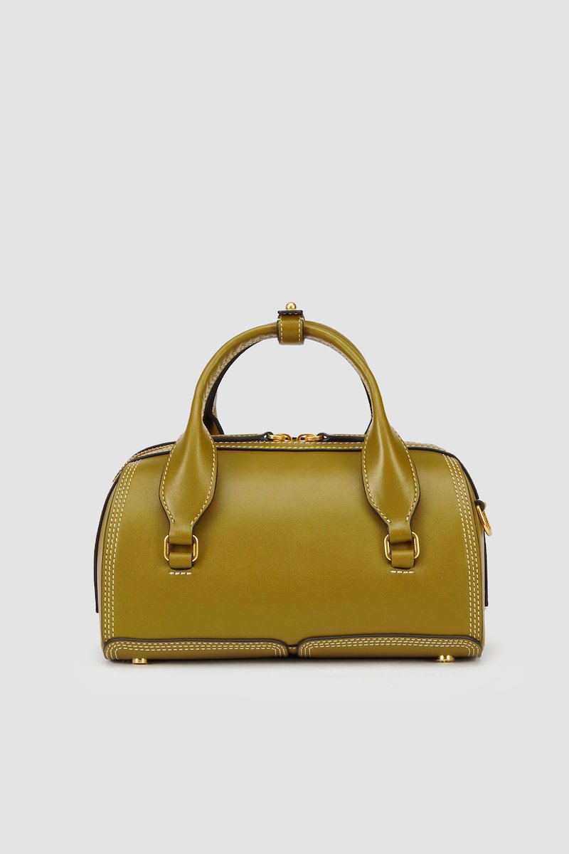 Pashli Duffle-neutrals #0 Pashli Duffle, toffee calf leather gold-tone logo plaque two top handles adjustable detachable shoulder strap front flap pocket top zip fastening main compartment- 4