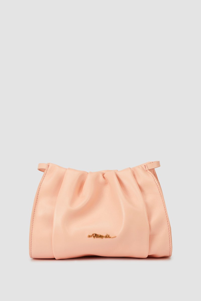 Blossom Mini Crossbody Bag-pink #0 Blossom Mini Crossbody Bag, Blossom mini crossbody bag from 3.1 PHILLIP LIM featuring rose pink, lambskin, polished finish, ruched detailing, gold-tone logo plaque, concealed magnetic fastening, main compartment, internal card slots and single shoulder strap.- 0