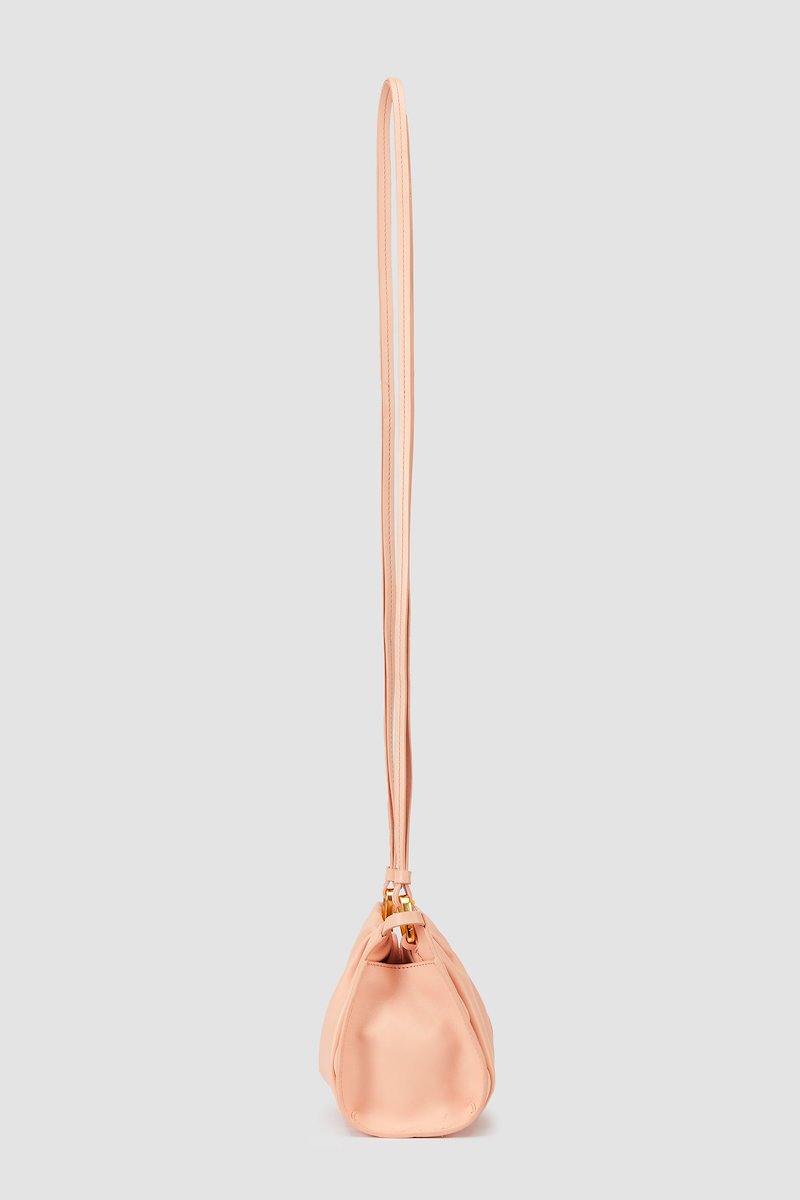 Blossom Mini Crossbody Bag-pink #1 Blossom Mini Crossbody Bag, Blossom mini crossbody bag from 3.1 PHILLIP LIM featuring rose pink, lambskin, polished finish, ruched detailing, gold-tone logo plaque, concealed magnetic fastening, main compartment, internal card slots and single shoulder strap.- 5
