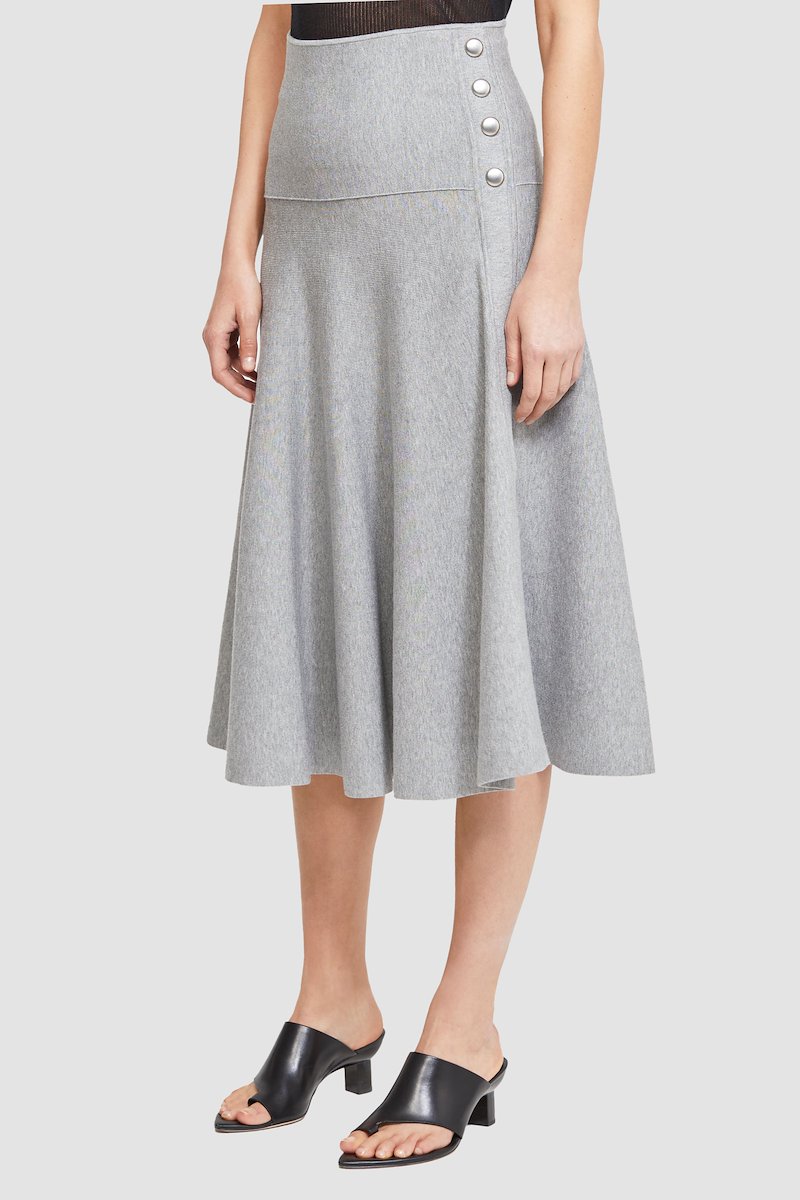 Tech Milano Flare Skirt -grey #0 Tech Milano Flare Skirt , null- 2