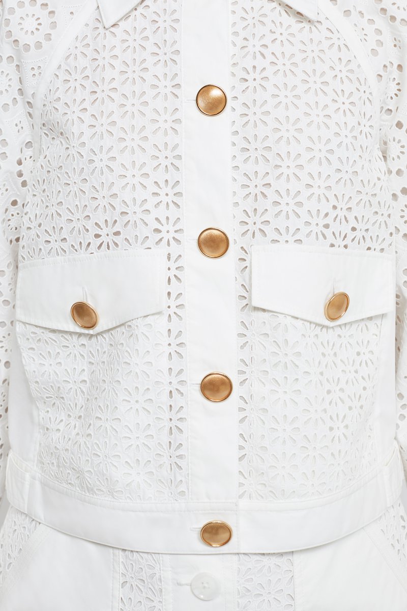 Broderie Anglaise Moto Jacket-white #1 Broderie Anglaise Moto Jacket, null- 5