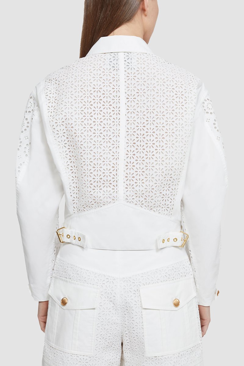 Broderie Anglaise Moto Jacket-white #1 Broderie Anglaise Moto Jacket, null- 3