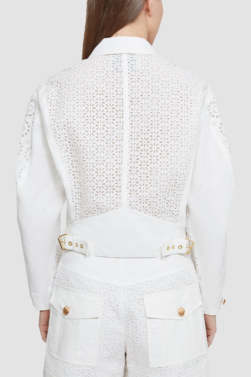 Broderie Anglaise Moto Jacket-white #1 Broderie Anglaise Moto Jacket, null- 5