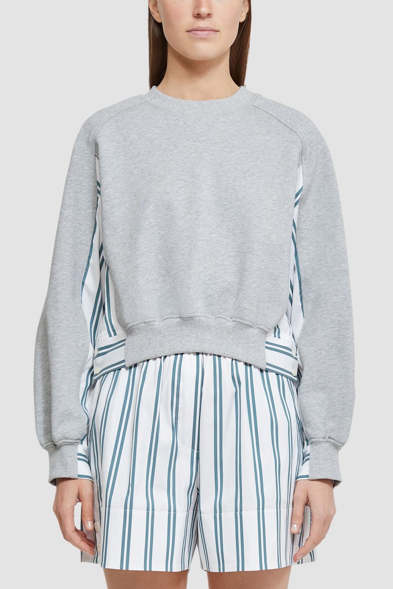 Long Sleeve French Terry Pullover-grey #1 Long Sleeve French Terry Pullover, null- 1