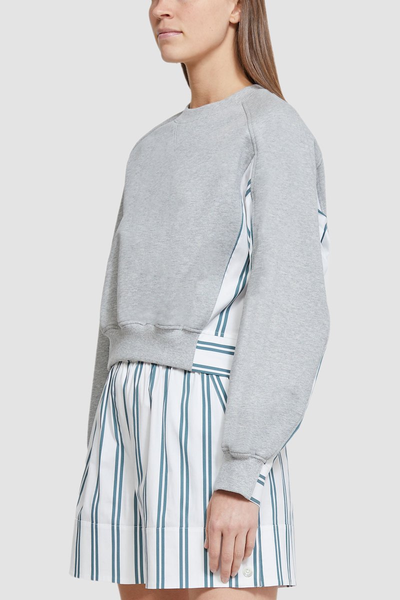 Long Sleeve French Terry Pullover-grey #0 Long Sleeve French Terry Pullover, null- 2