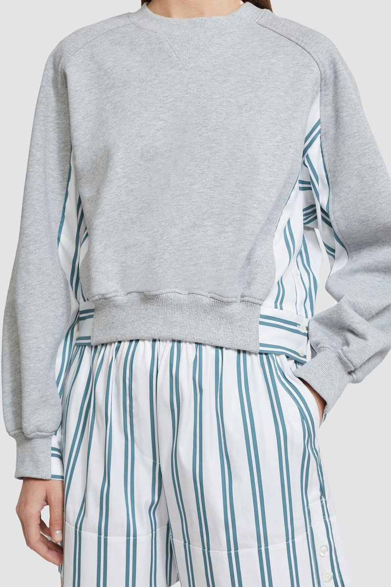Long Sleeve French Terry Pullover-grey #0 Long Sleeve French Terry Pullover, null- 4
