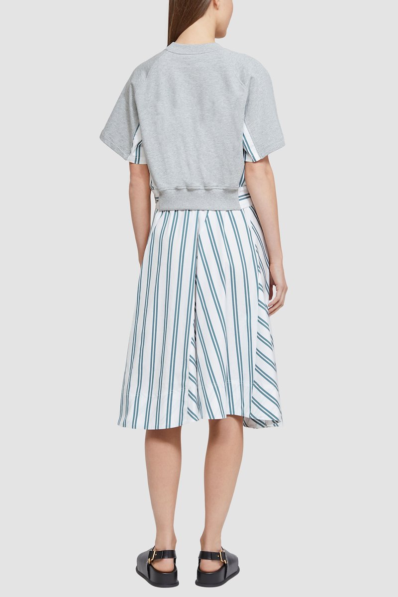 Short Sleeve French Terry Combo Dress-grey #1 Short Sleeve French Terry Combo Dress, null- 3
