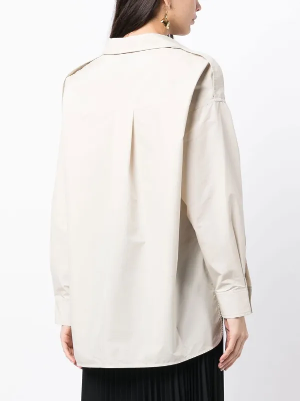 3.1 Phillip Lim flat-collar long-sleeved Shirt | White | FARFETCH CA