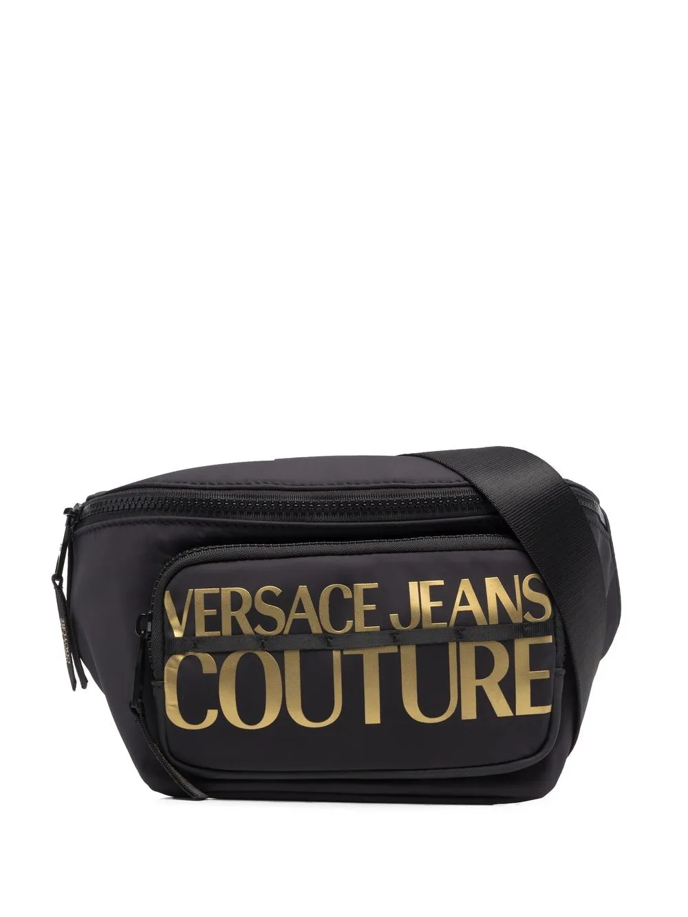 

Versace Jeans Couture cangurera con logo estampado - Negro