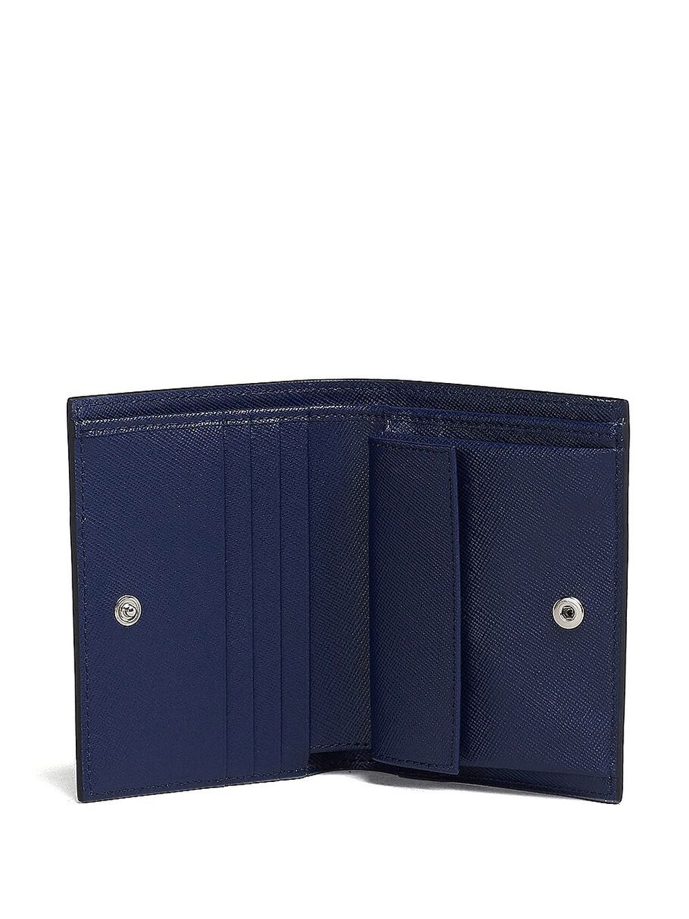 Shop Marni Logo-print Leather Wallet In Blau