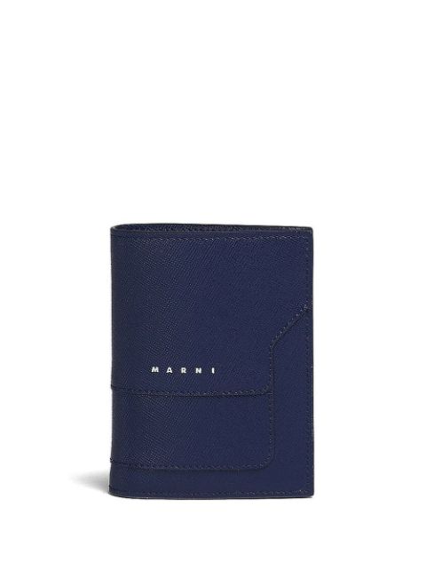 Marni logo-print leather wallet Men