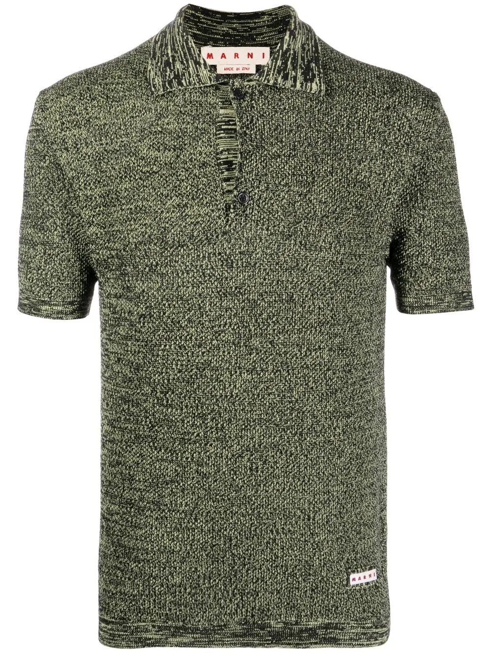 

Marni logo-patch polo shirt - Green