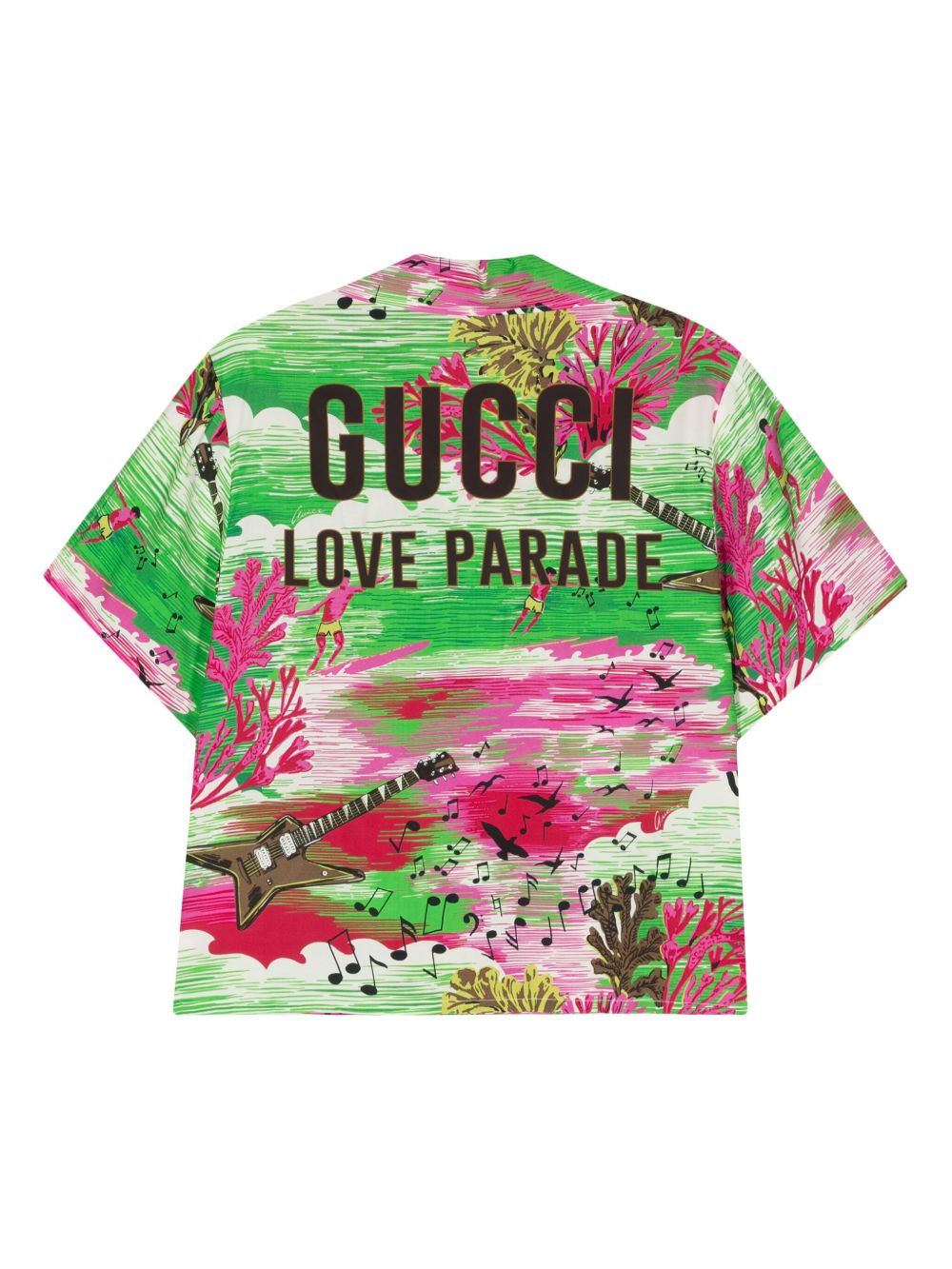 Image 2 of Gucci Music Ocean printed shirt