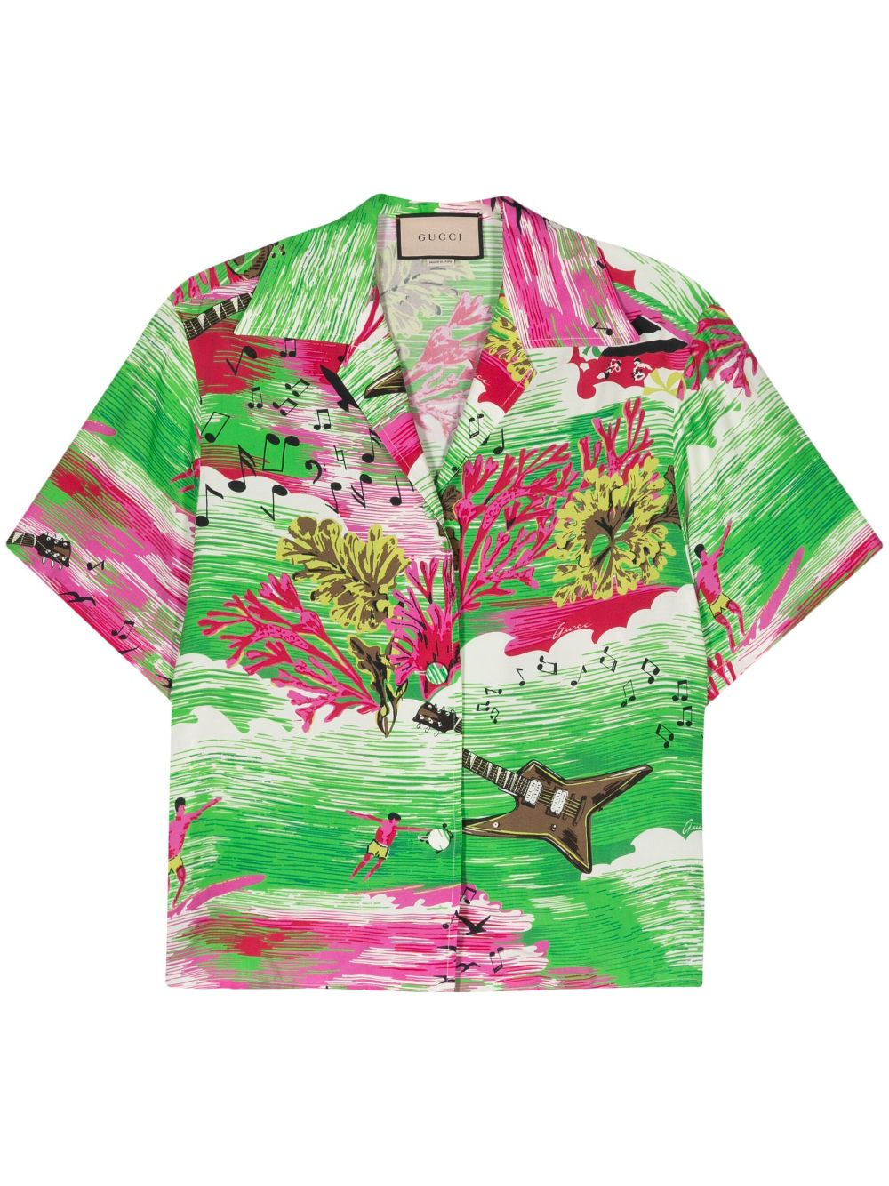Image 1 of Gucci Music Ocean printed shirt