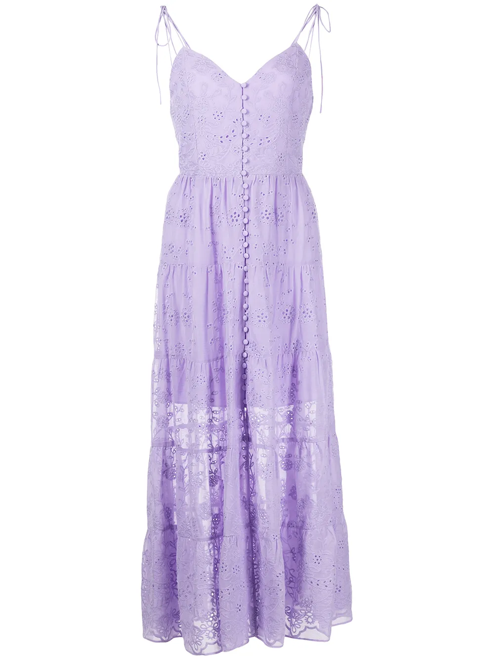 

Alice+Olivia vestido sin mangas bordado - Morado