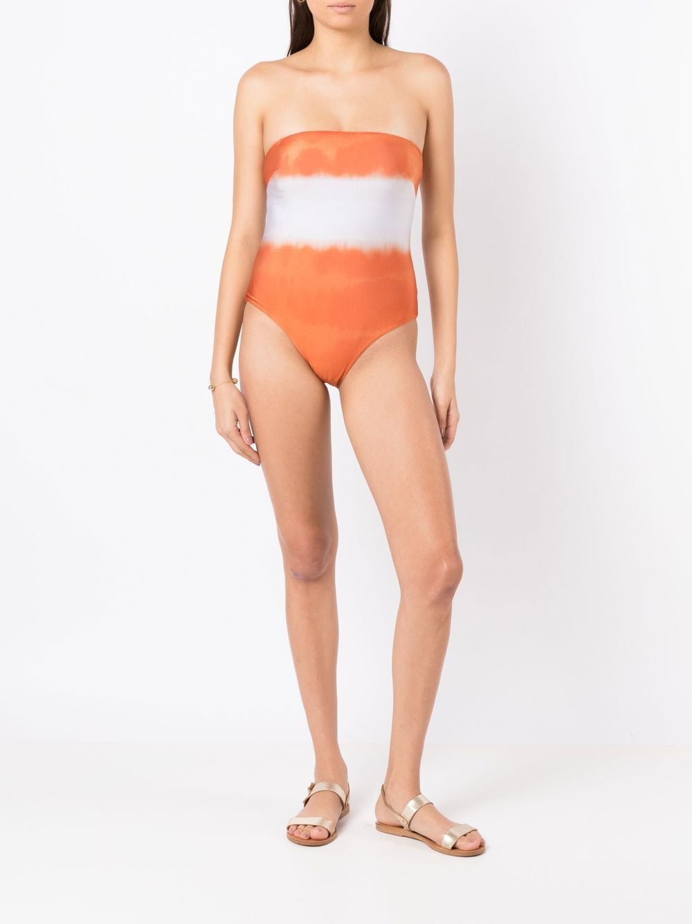 Shop Clube Bossa Baloutelli Tie-dye Swimsuit In Orange