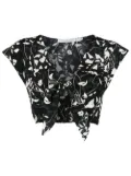 Clube Bossa front-tied top - Black