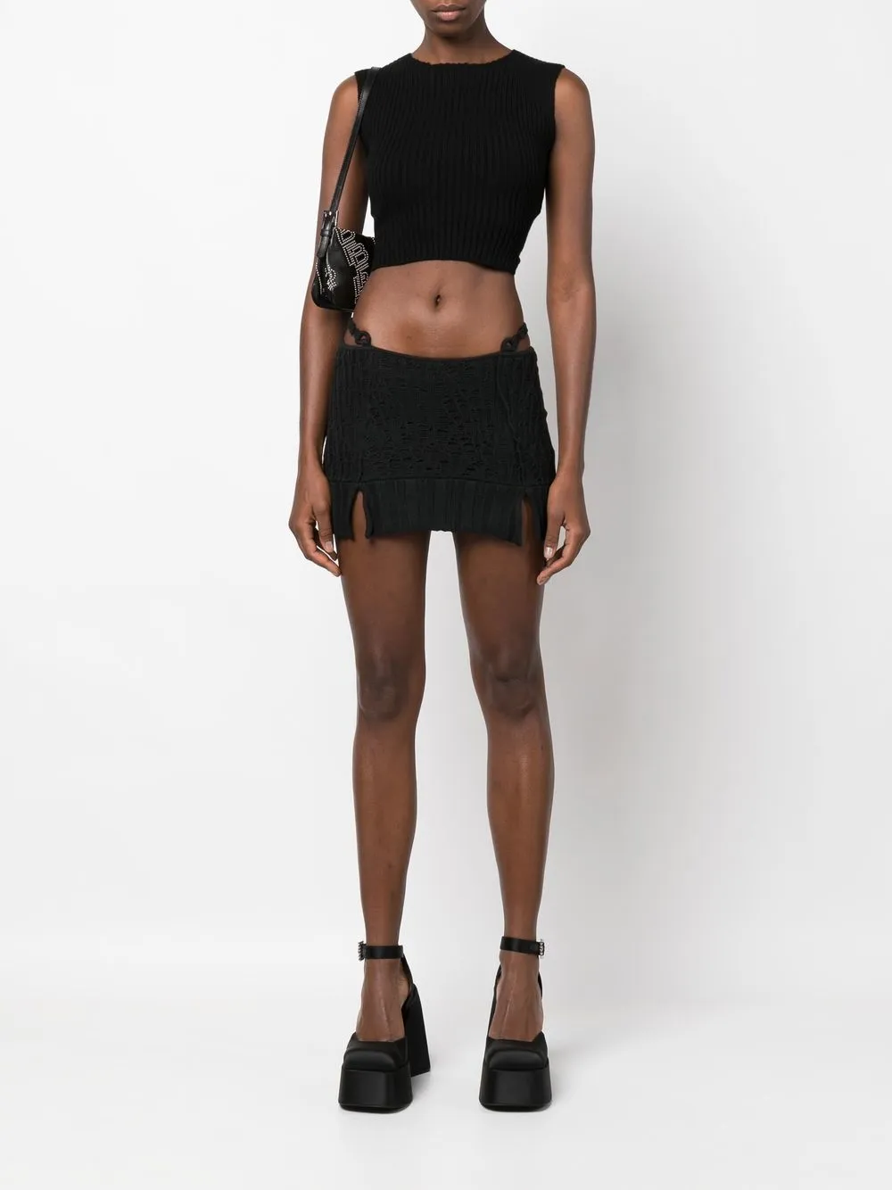 Danielle Guizio ribbedknit Crop Top Farfetch