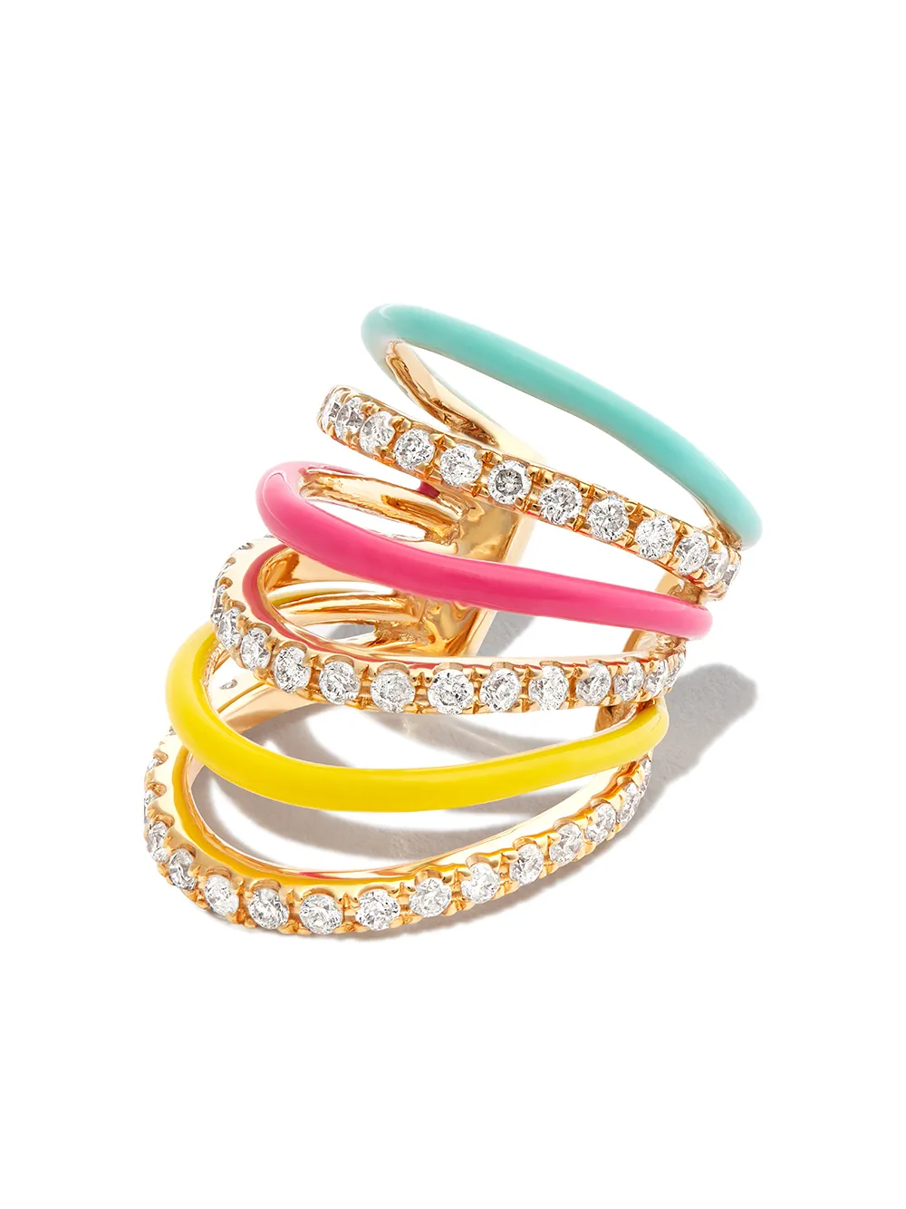 

Yvonne Léon 9kt yellow gold enamel and diamond ear cuff