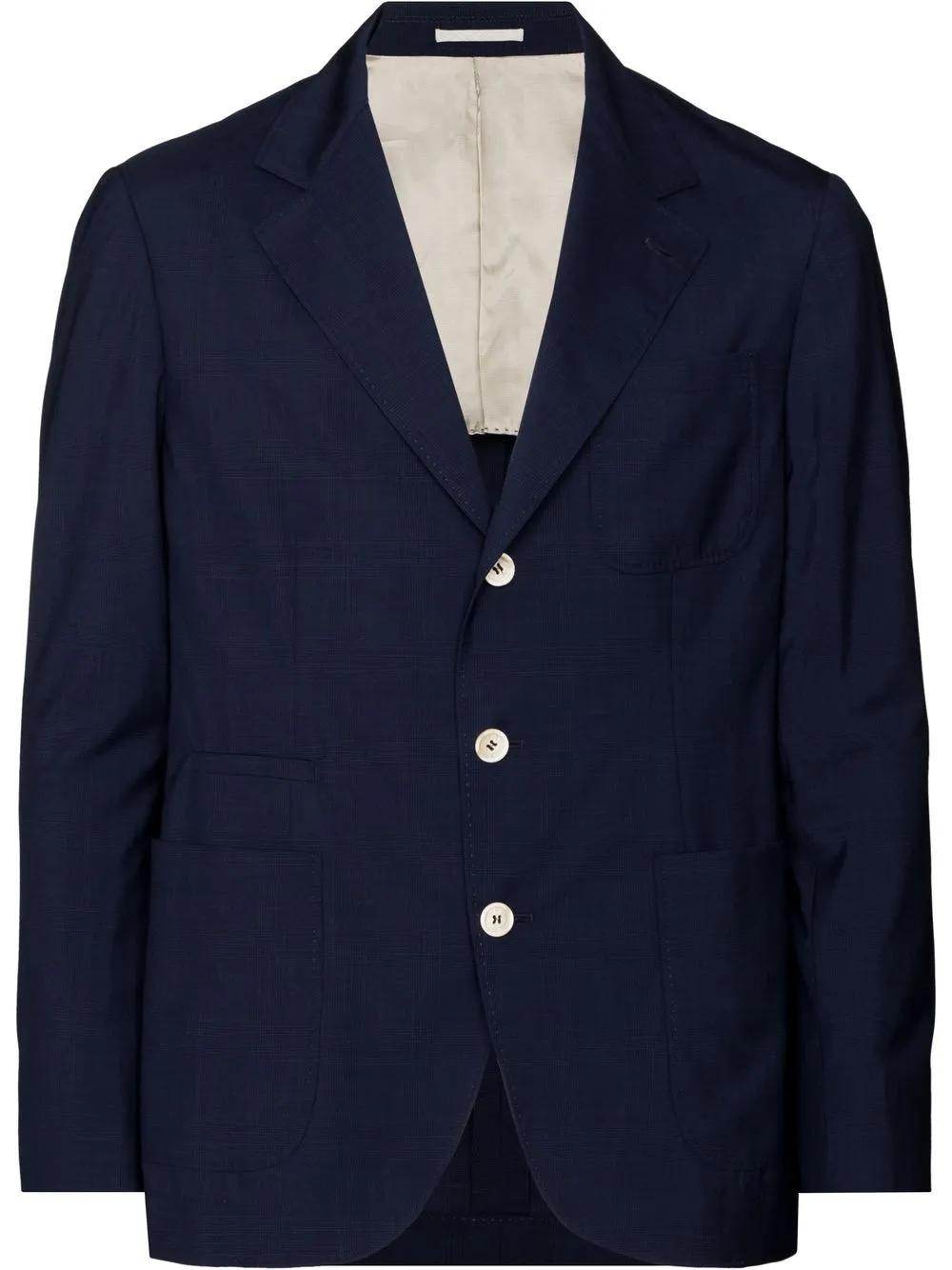 

Brunello Cucinelli blazer con cuadros estampados - Azul