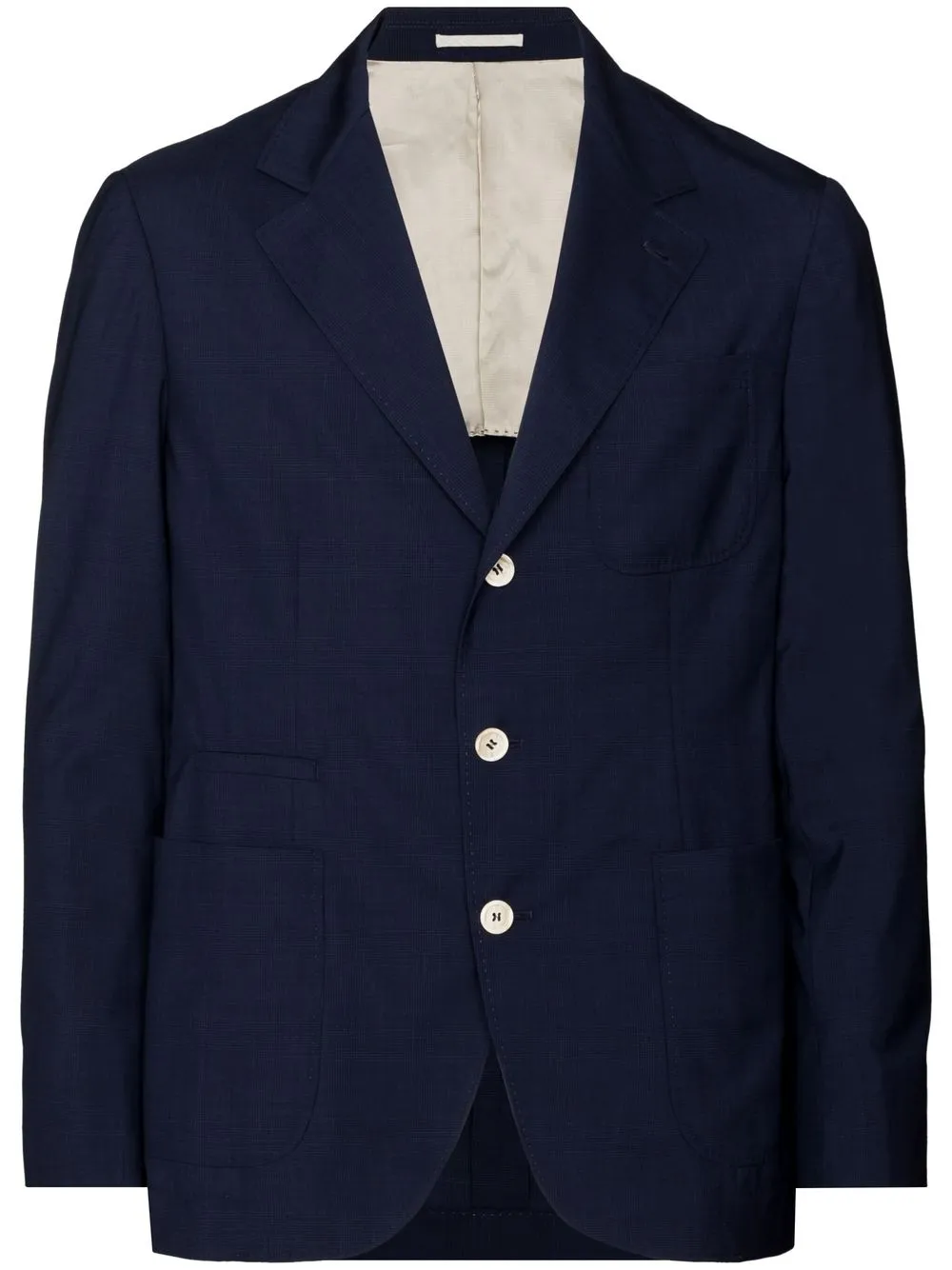 

Brunello Cucinelli blazer con cuadros estampados - Azul