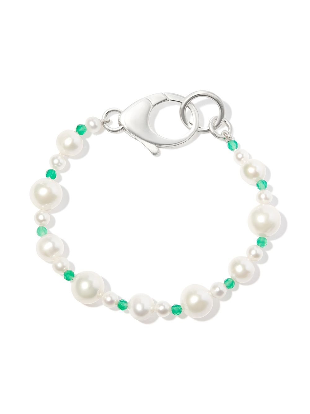 

Hatton Labs pulsera Pebbles con perla y cuentas - Plateado