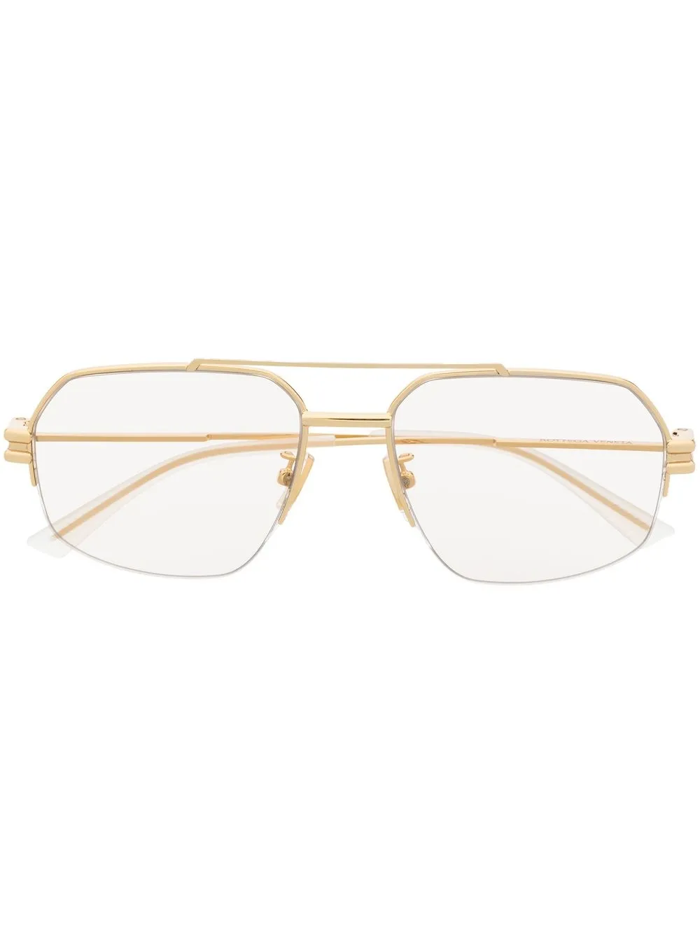 

Bottega Veneta Eyewear Bond half-rim sunglasses - Gold