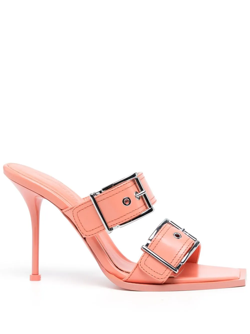

Alexander McQueen sandalias con doble hebilla - Naranja