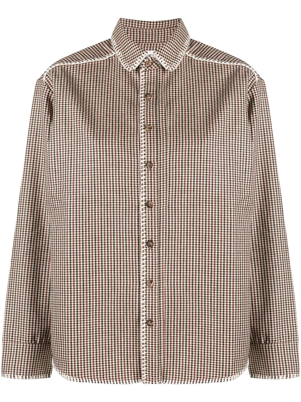 

Still Here houndstooth-pattern shirt - Brown