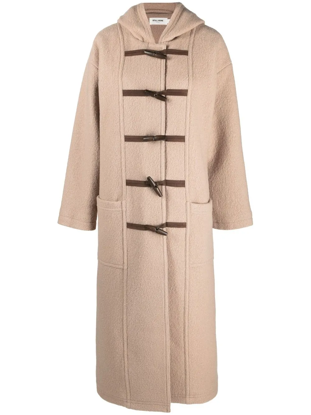 

Still Here toggle-fastening hooded coat - Neutrals