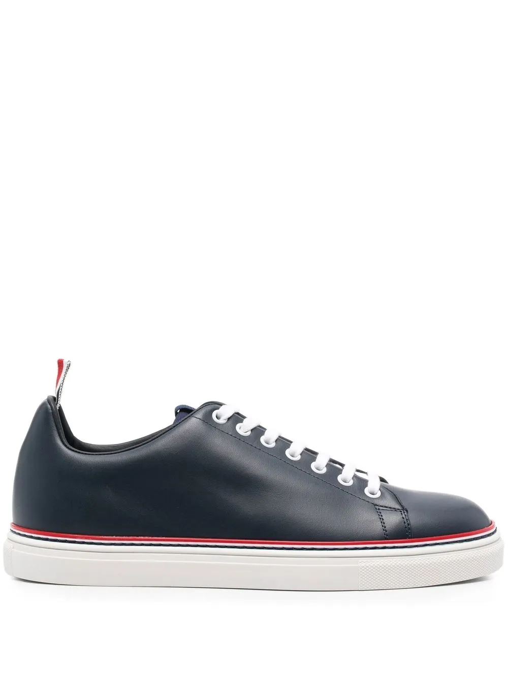 

Thom Browne tenis bajos con rayas RWB - Azul