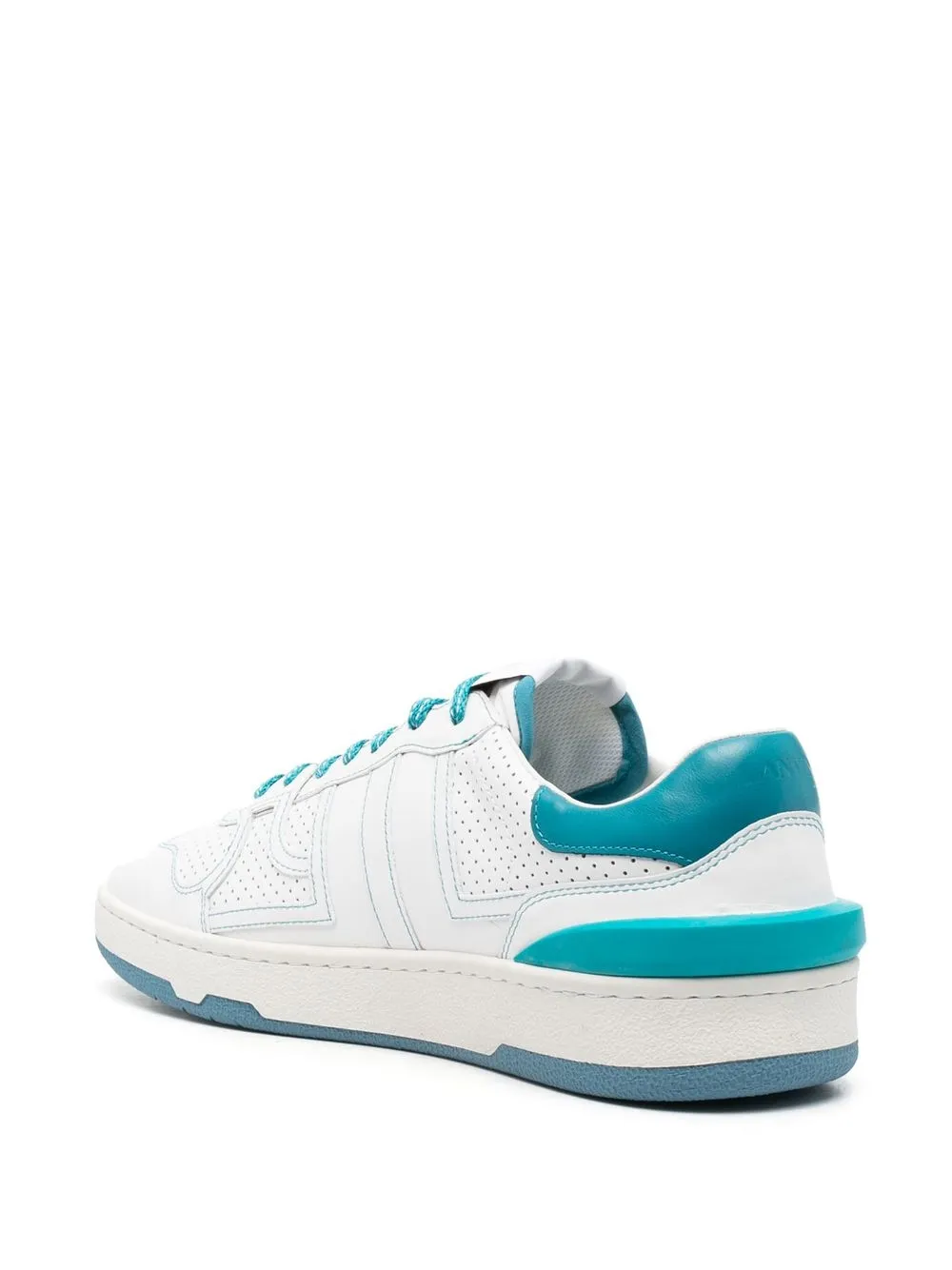 Lanvin perforated-panel leather sneakers White