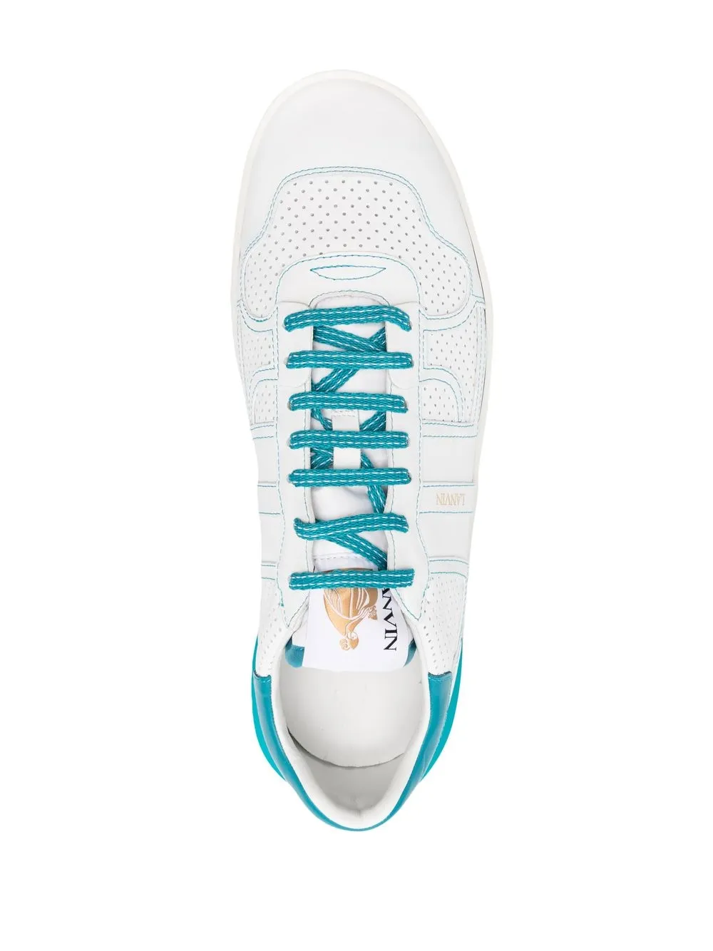 Lanvin perforated-panel leather sneakers White