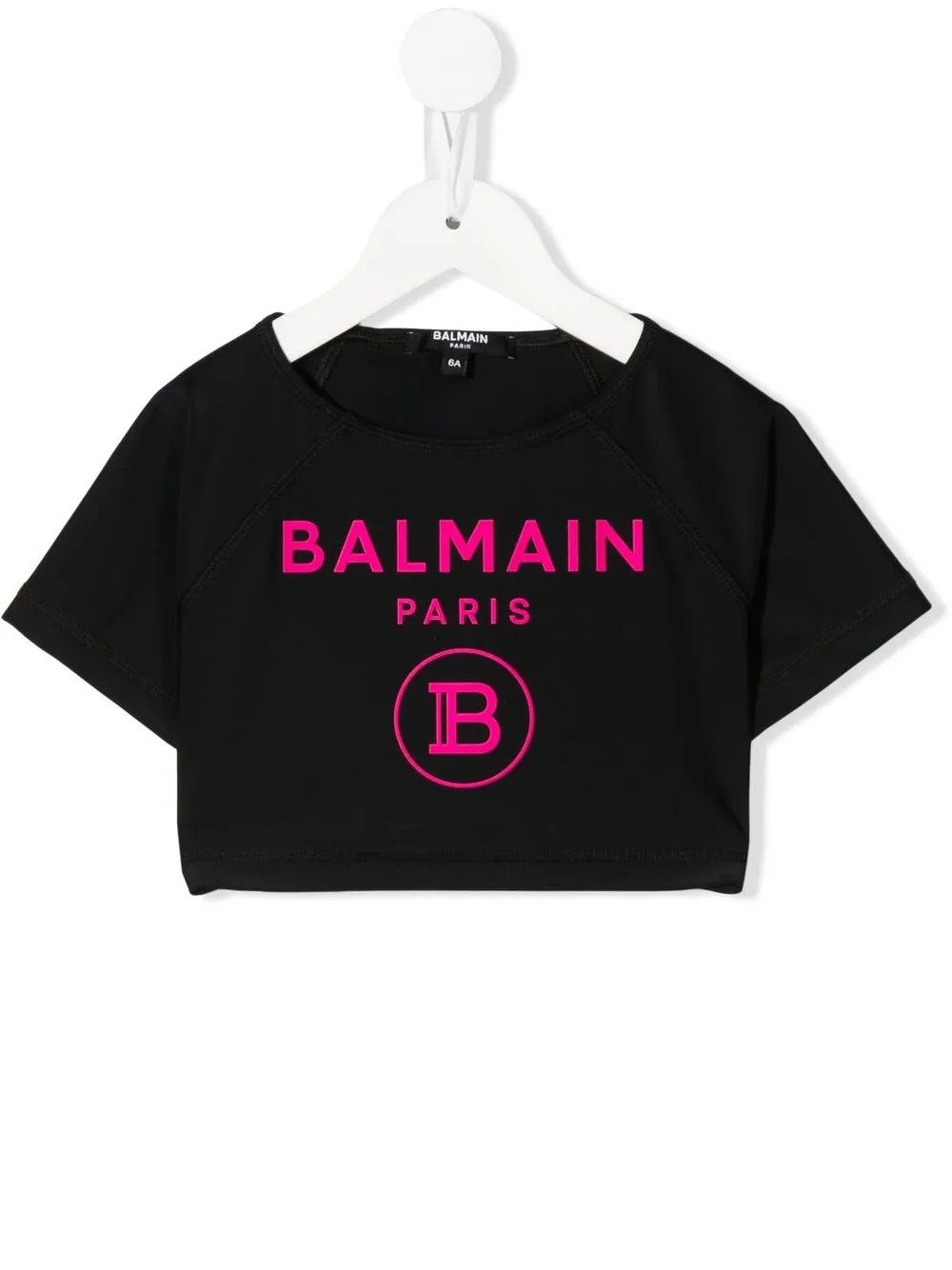 

Balmain Kids playera corta con logo estampado - Negro