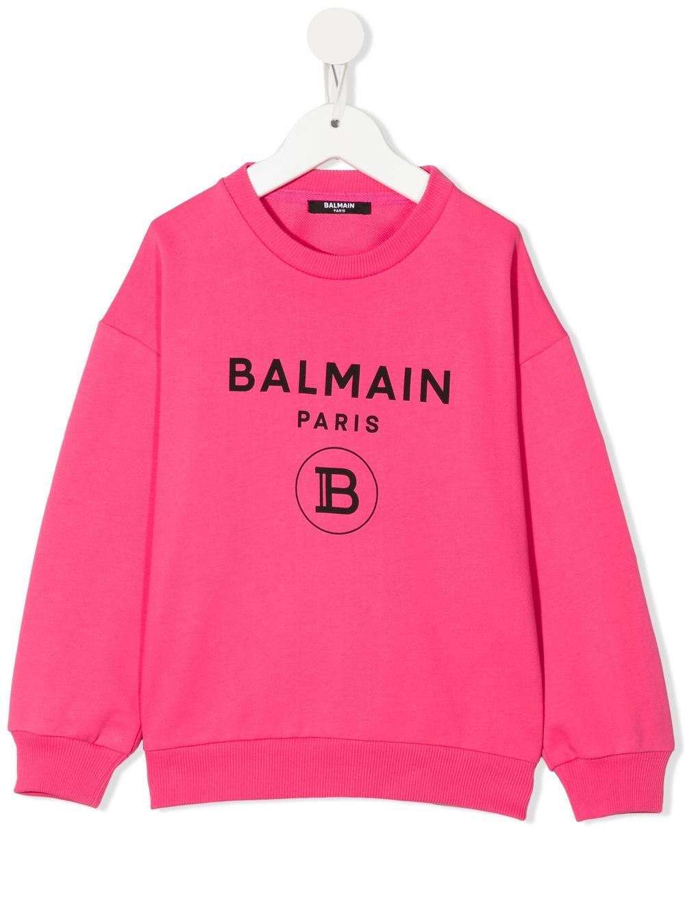 

Balmain Kids logo-print crew-neck sweatshirt - Pink