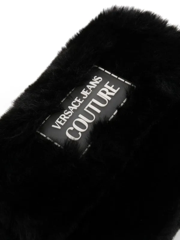black fur shoulder throw
